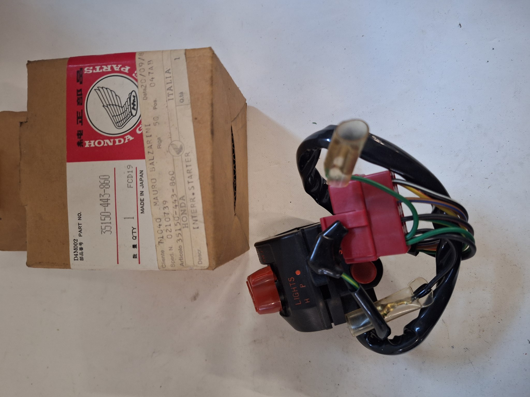 Picture of SCHALTEREINHEIT  35150-443-860  CB 400 N / NZ
